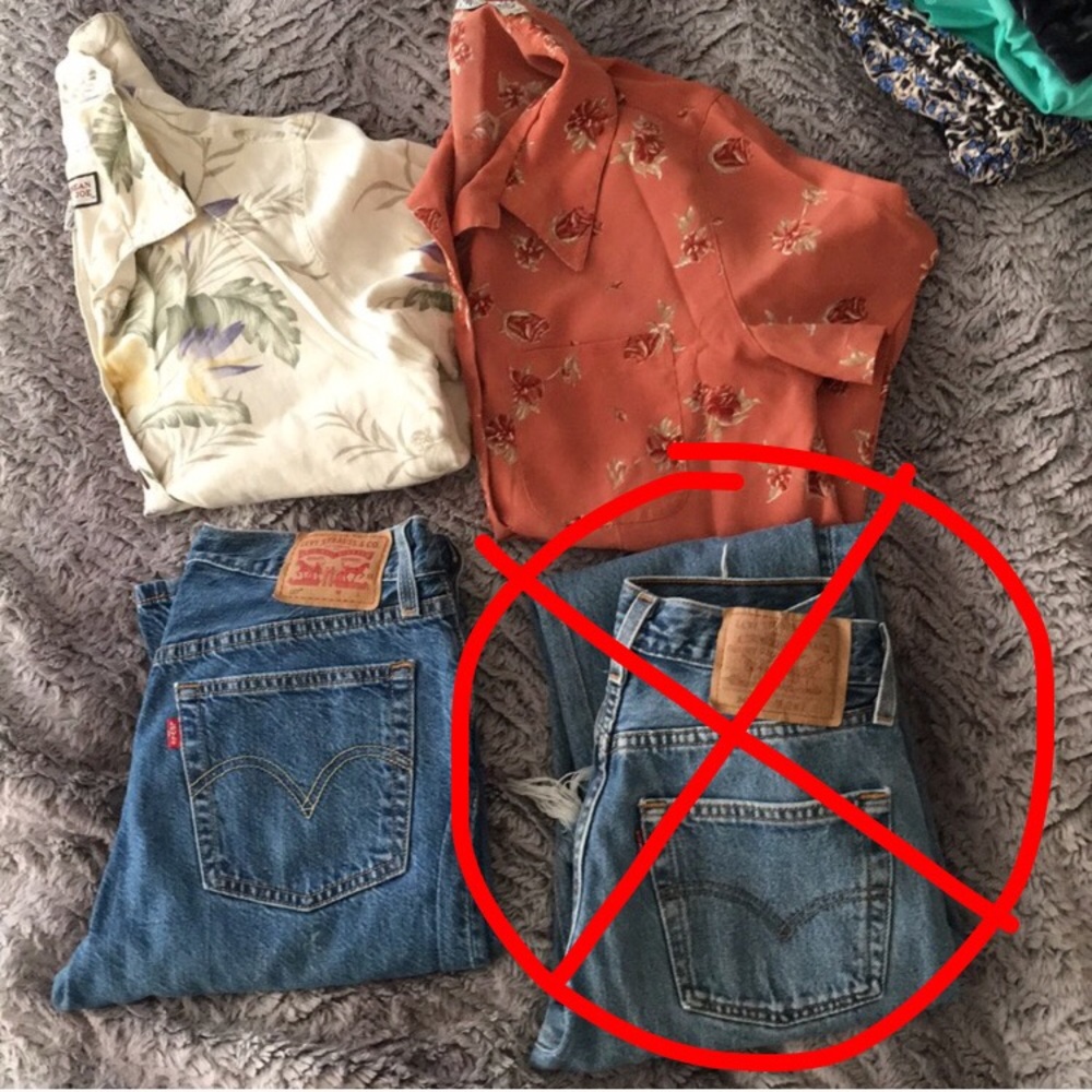 Levi’s and Hawaiian shirts!